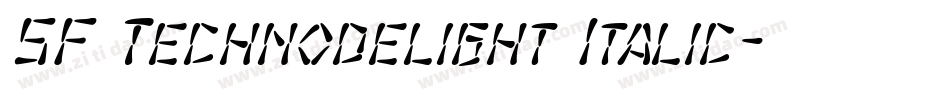 SF Technodelight Italic字体转换
